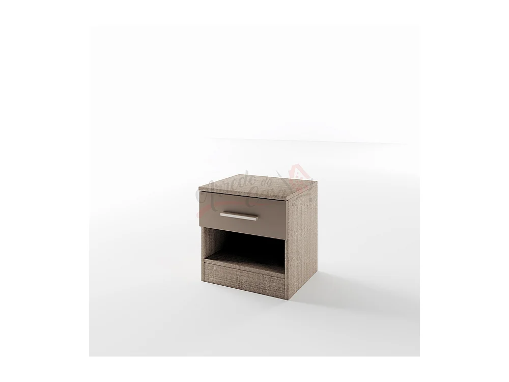 Comodino con cassetto versatile design moderno CI3007 beige scuro/lino