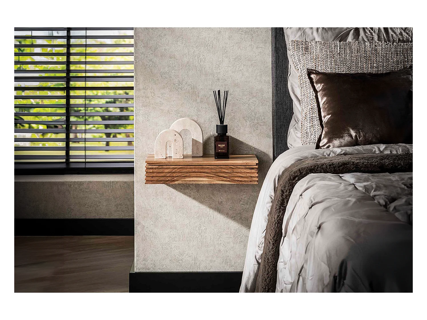 Set Table de nuit - Bois Bois - 25 x 40 cm - FIRU