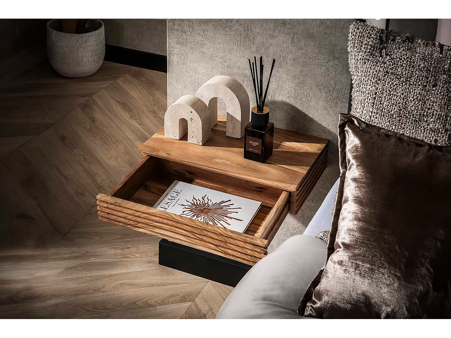 Set Comodino - Legno Legno - 25 x 40 cm - FIRU