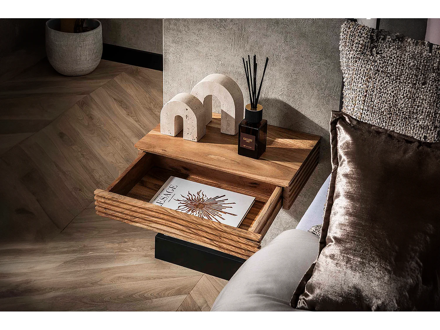 Set Nachttisch - Holz Holz - 25 x 40 cm - FIRU