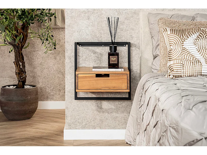 Table de nuit - Bois Bois - 35 x 44 cm - AIDY