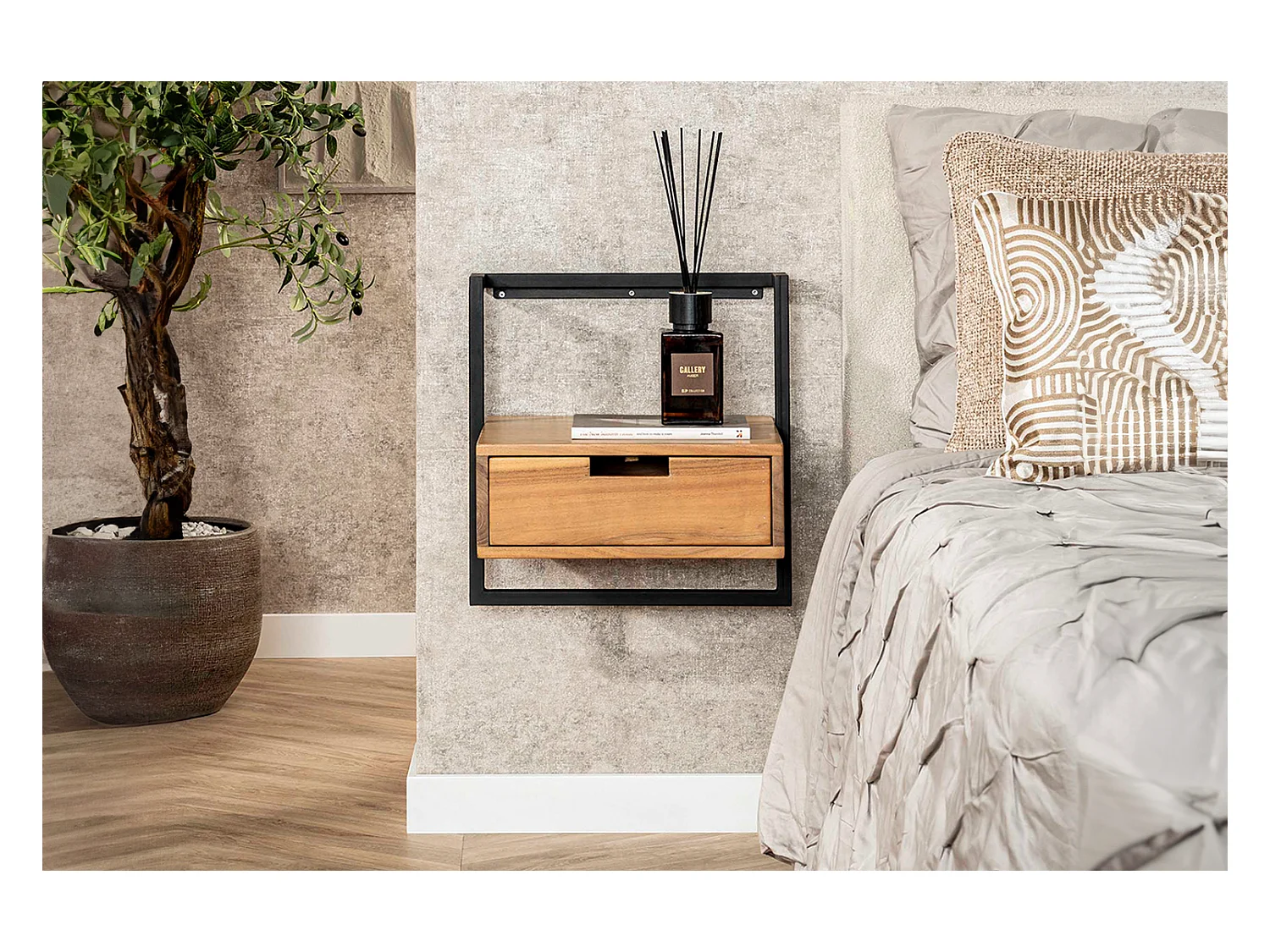 Table de nuit - Bois Bois - 35 x 44 cm - AIDY