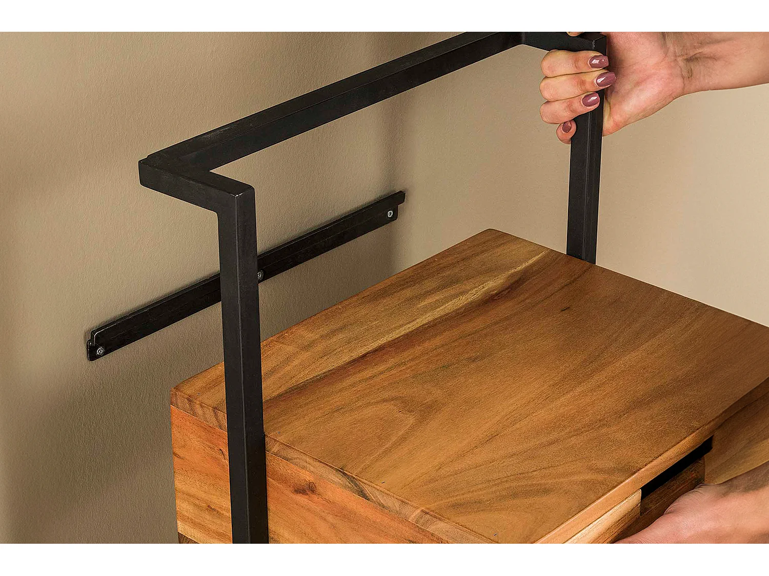 Comodino - Legno Legno - 35 x 44 cm - AIDY