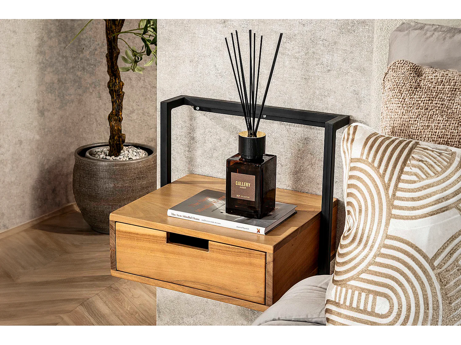 Mesilla de noche - Madera Madera - 35 x 44 cm - AIDY