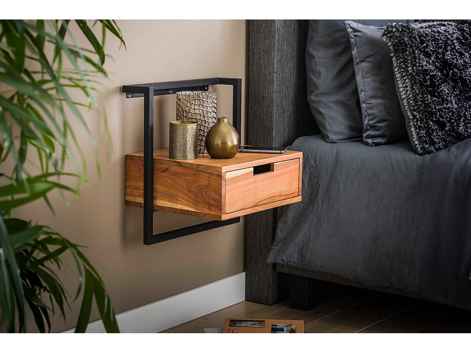 Mesilla de noche - Madera Madera - 35 x 44 cm - AIDY