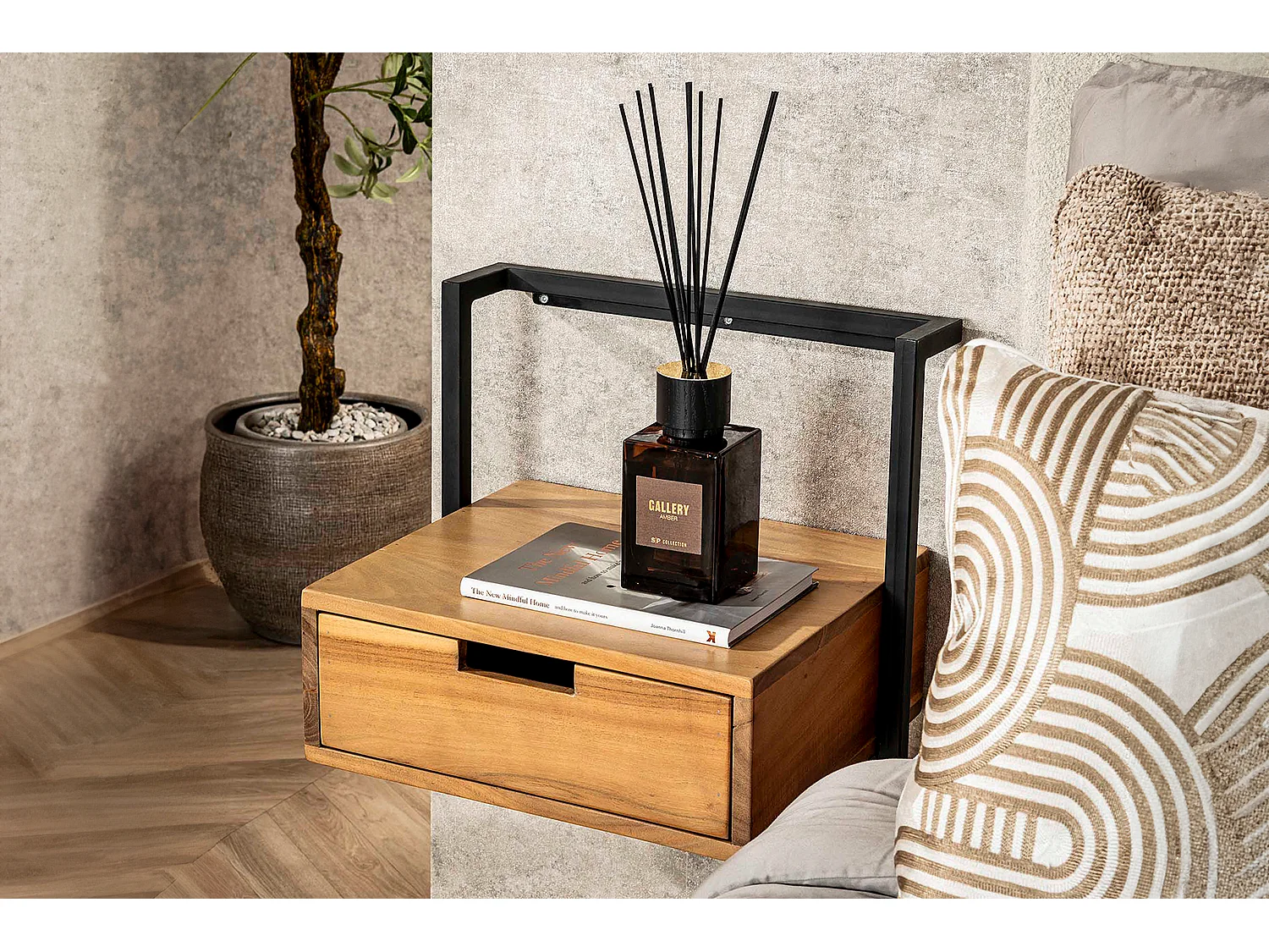 Comodino - Legno Legno - 35 x 44 cm - AIDY