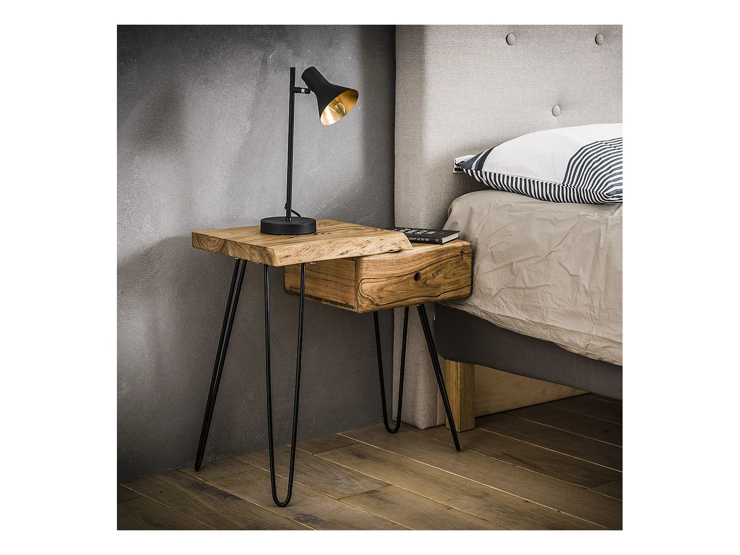 Table de nuit - Bois Bois - 32 x 60 cm - ERGEA