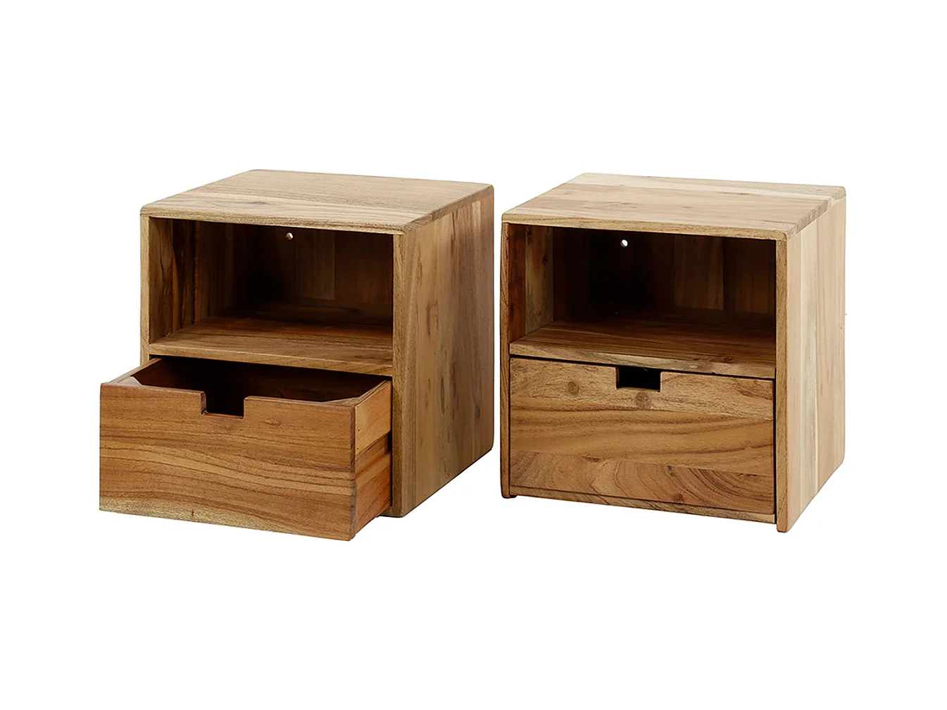 Set Table de nuit - Bois Bois - 25 x 30 cm - FATY