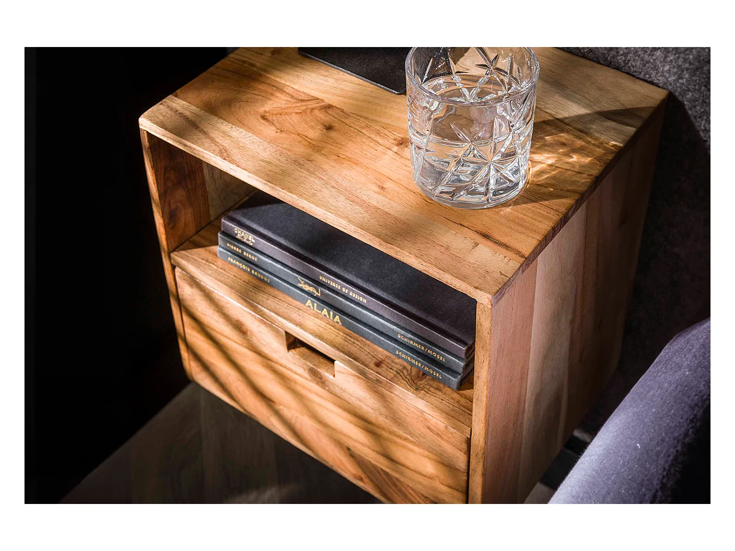 Set Table de nuit - Bois Bois - 25 x 30 cm - FATY