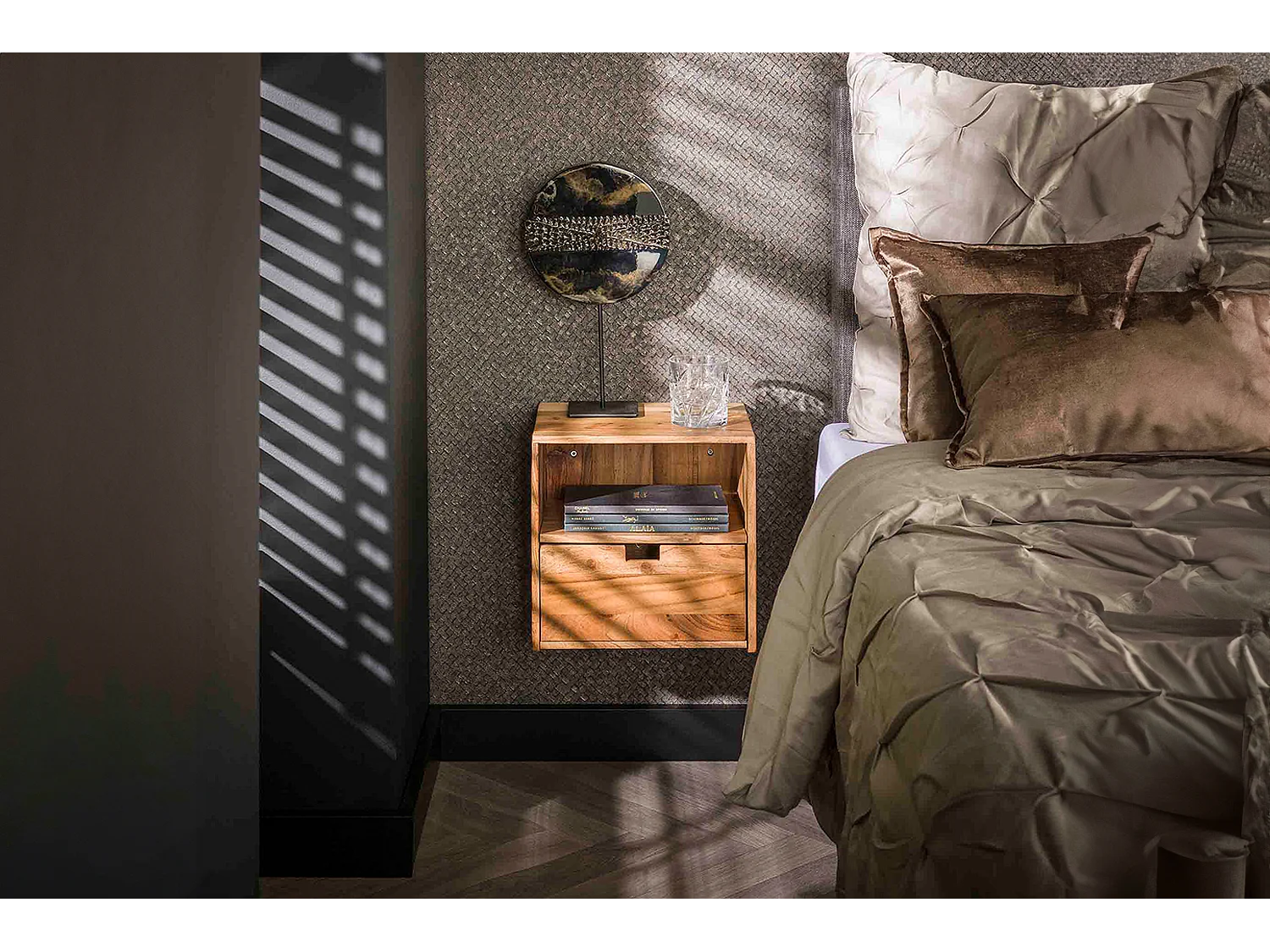 Set Table de nuit - Bois Bois - 25 x 30 cm - FATY