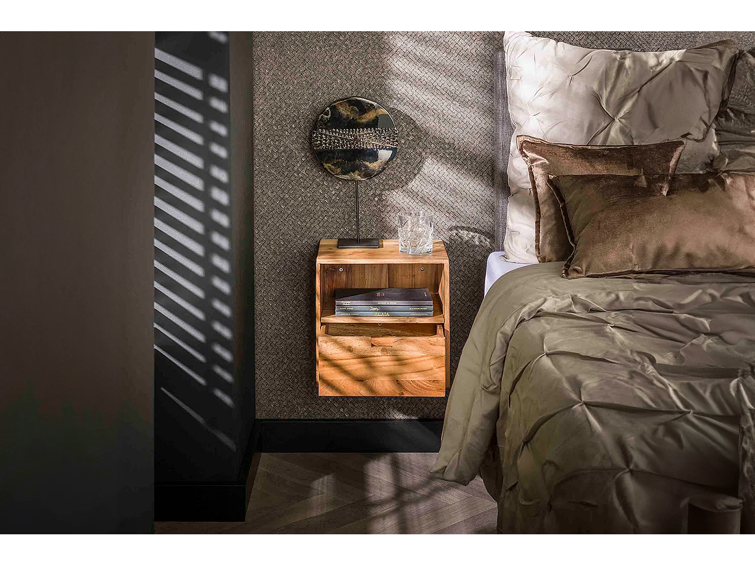 Set Table de nuit - Bois Bois - 25 x 30 cm - FATY