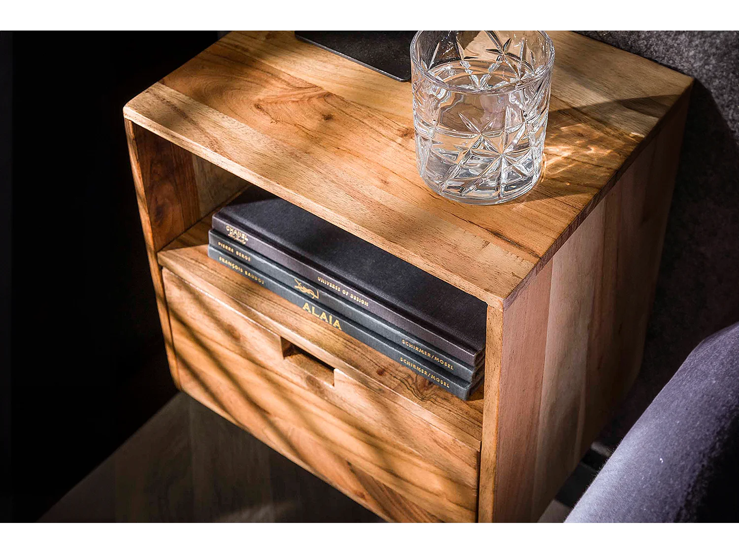 Set Table de nuit - Bois Bois - 25 x 30 cm - FATY