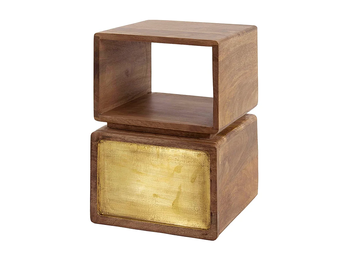 Mesilla de noche - Madera Madera - 30 x 30 cm - BRASY
