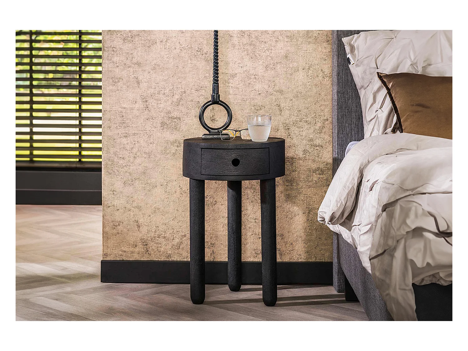 Table de nuit - Bois Bois - 35 x 35 cm - RIDA