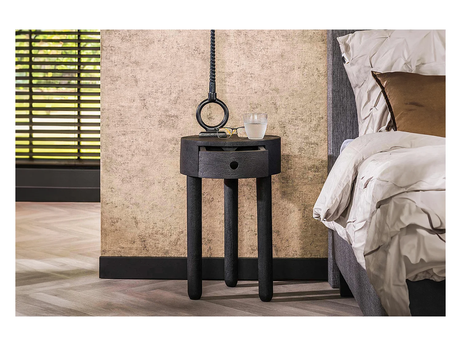 Table de nuit - Bois Bois - 35 x 35 cm - RIDA