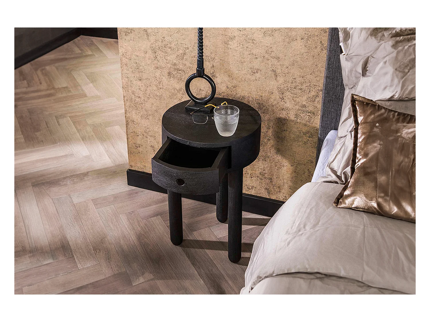 Table de nuit - Bois Bois - 35 x 35 cm - RIDA