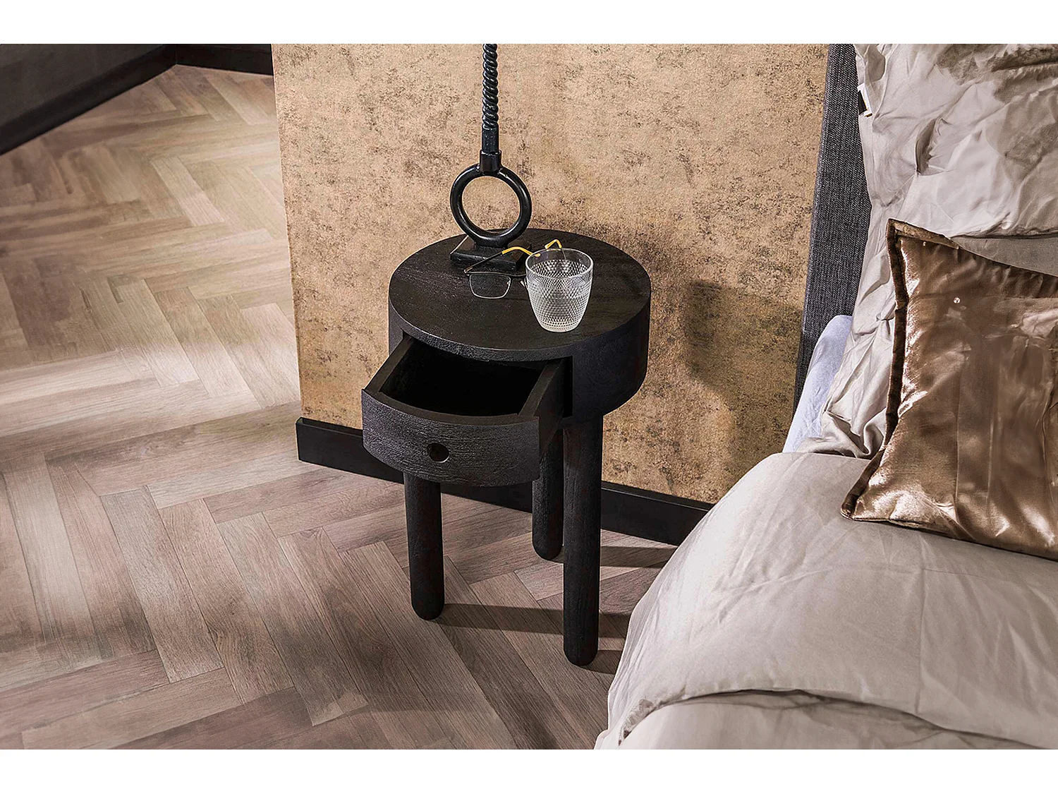 Comodino - Legno Legno - 35 x 35 cm - RIDA