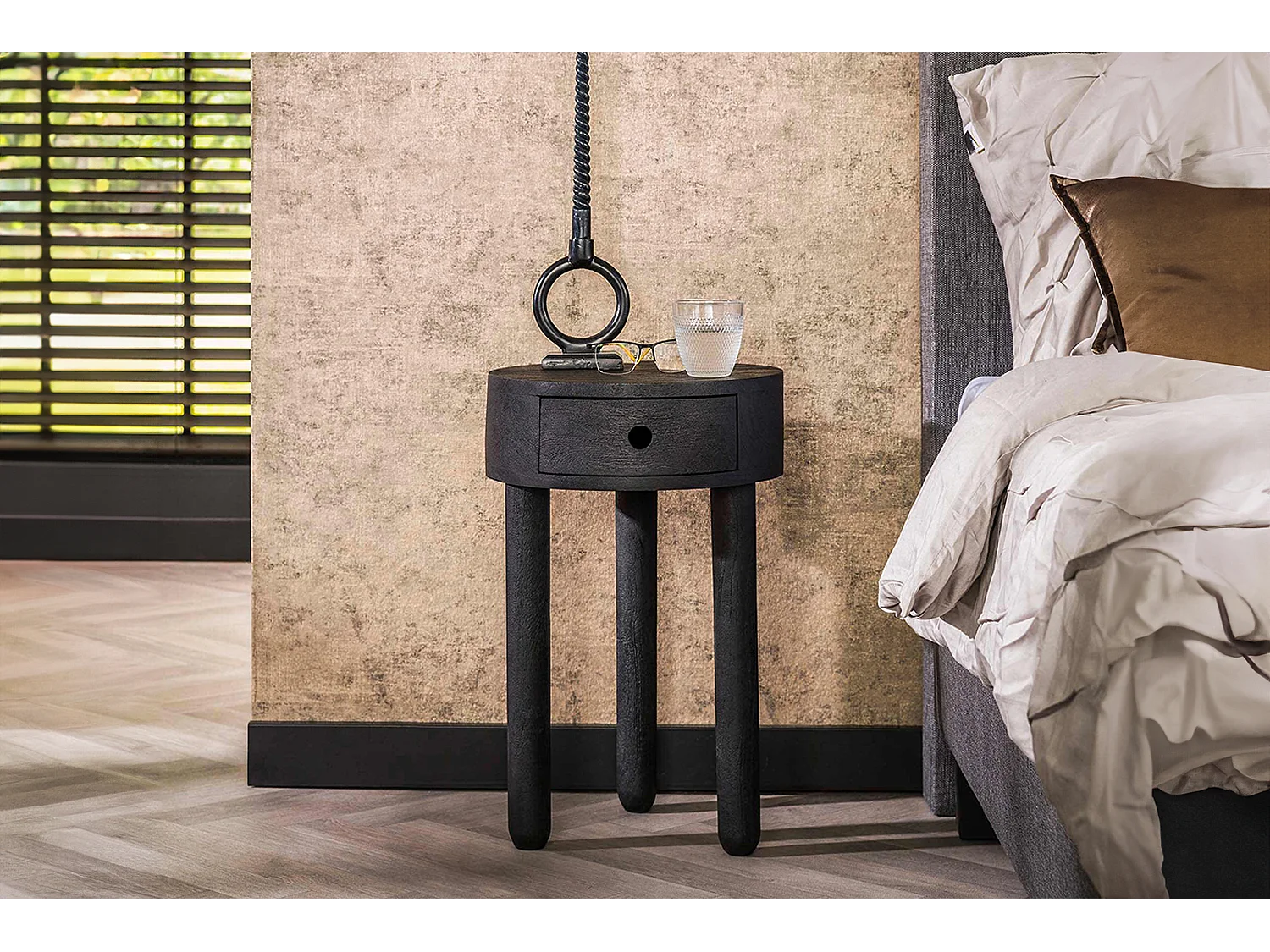 Mesilla de noche - Madera Madera - 35 x 35 cm - RIDA