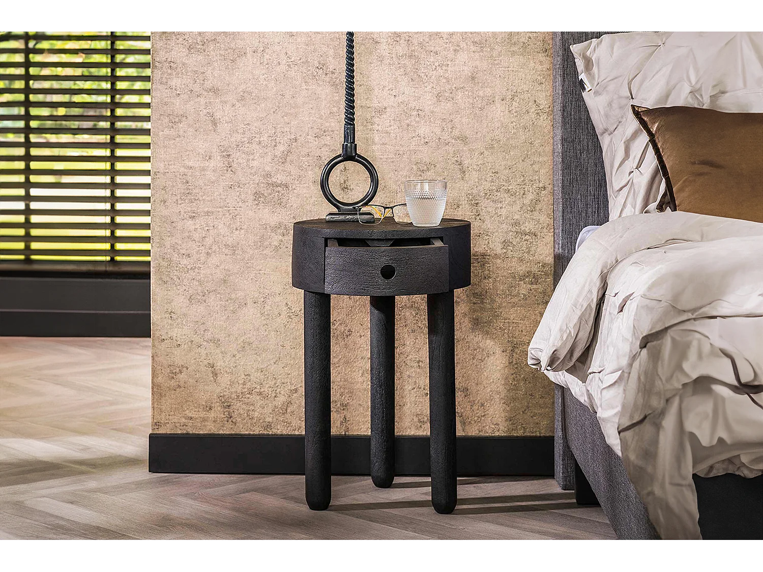 Mesilla de noche - Madera Madera - 35 x 35 cm - RIDA