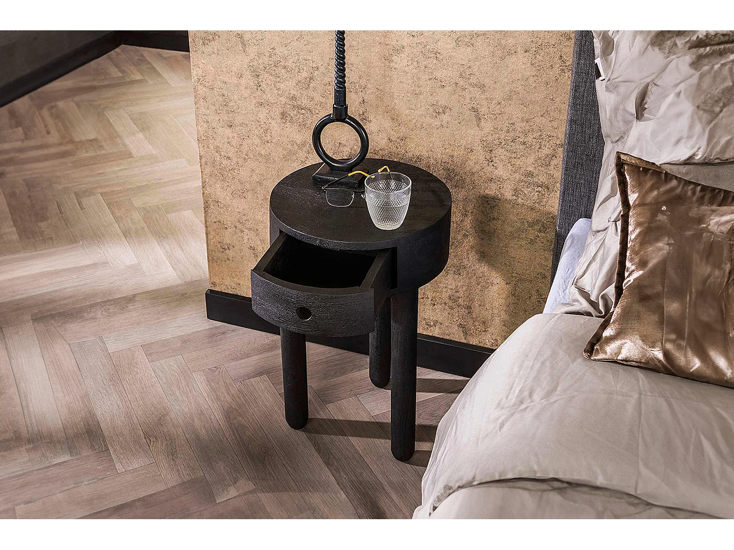 Mesilla de noche - Madera Madera - 35 x 35 cm - RIDA