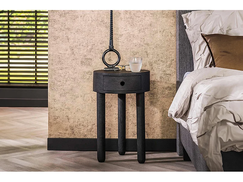 Table de nuit - Bois Bois - 35 x 35 cm - RIDA