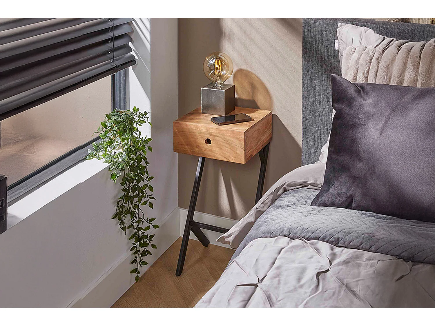 Table de nuit - Bois Bois - 30 x 30 cm - BURA