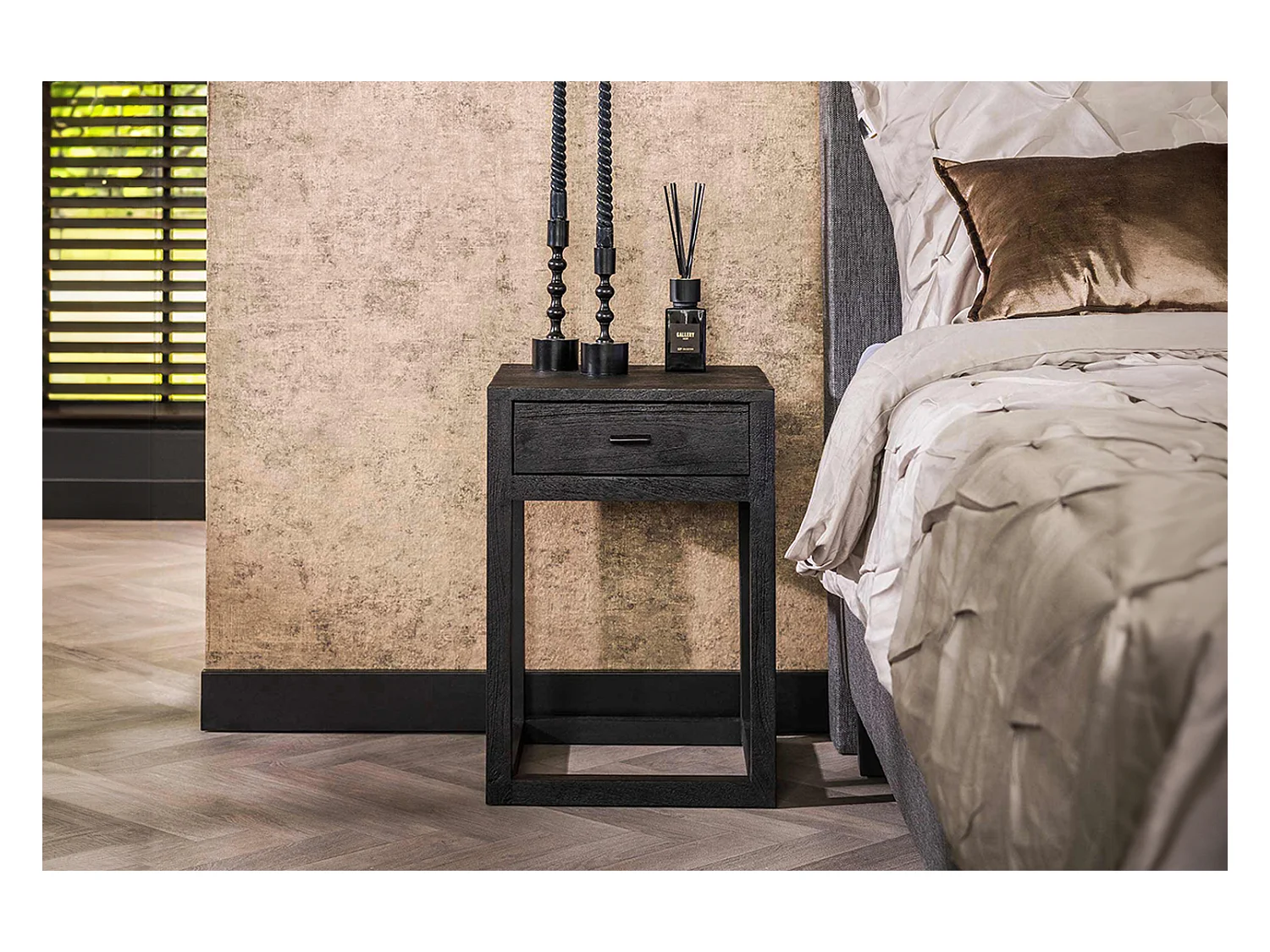 Table de nuit - Bois Bois - 35 x 35 cm - GUNAR