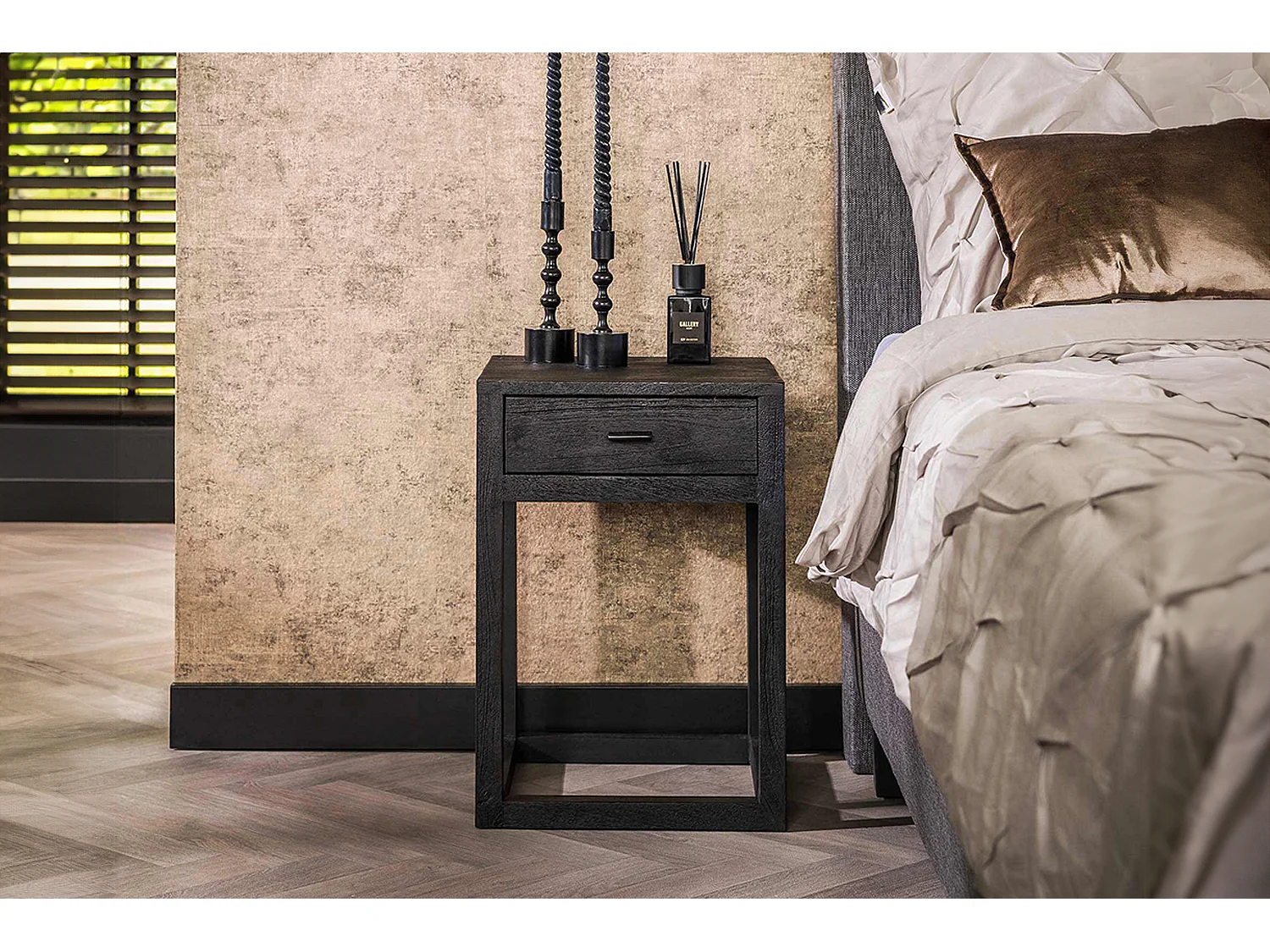 Comodino - Legno Legno - 35 x 35 cm - GUNAR