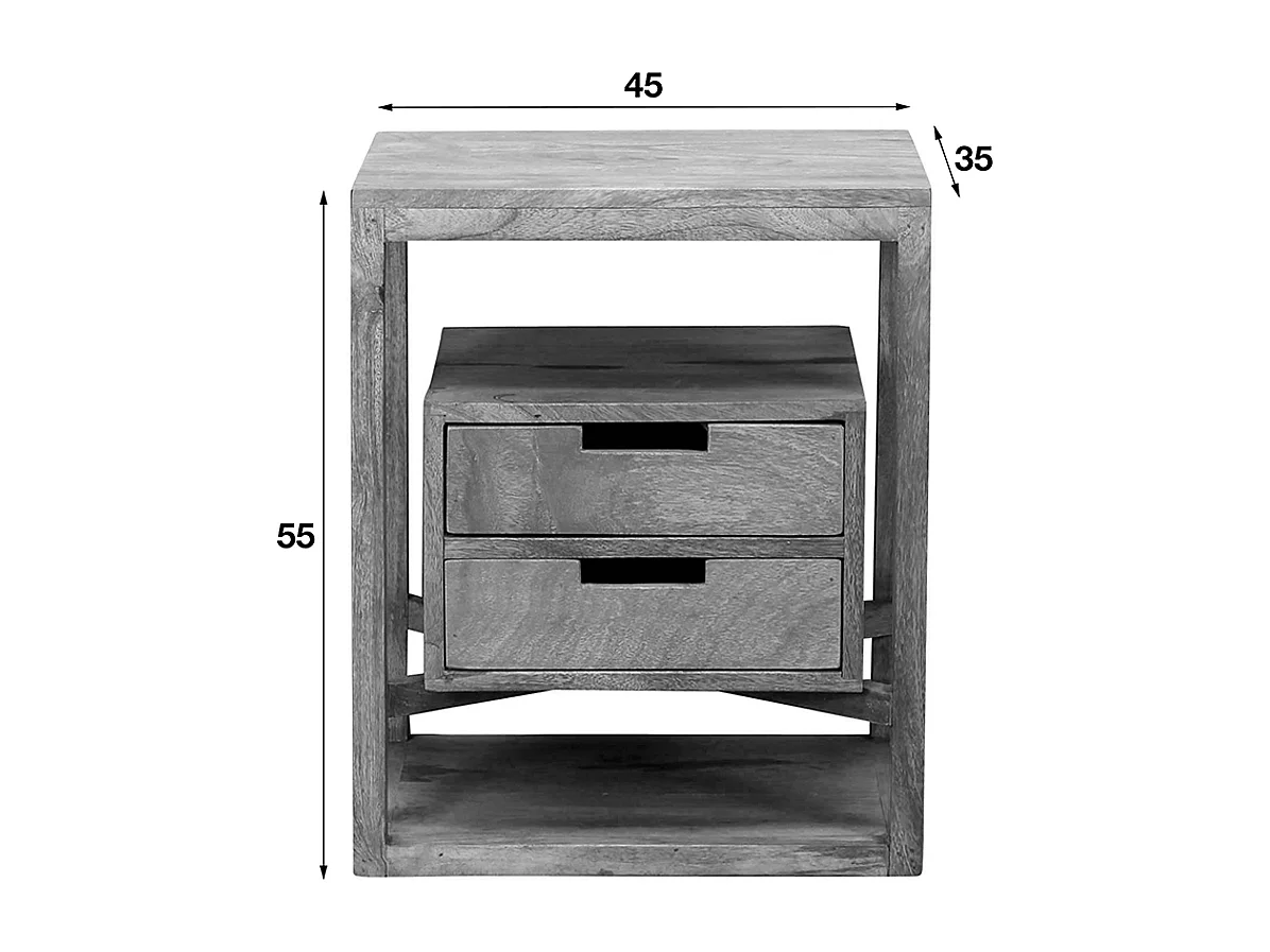Nachtkastje - Hout Hout - 35 x 45 cm - HARYA