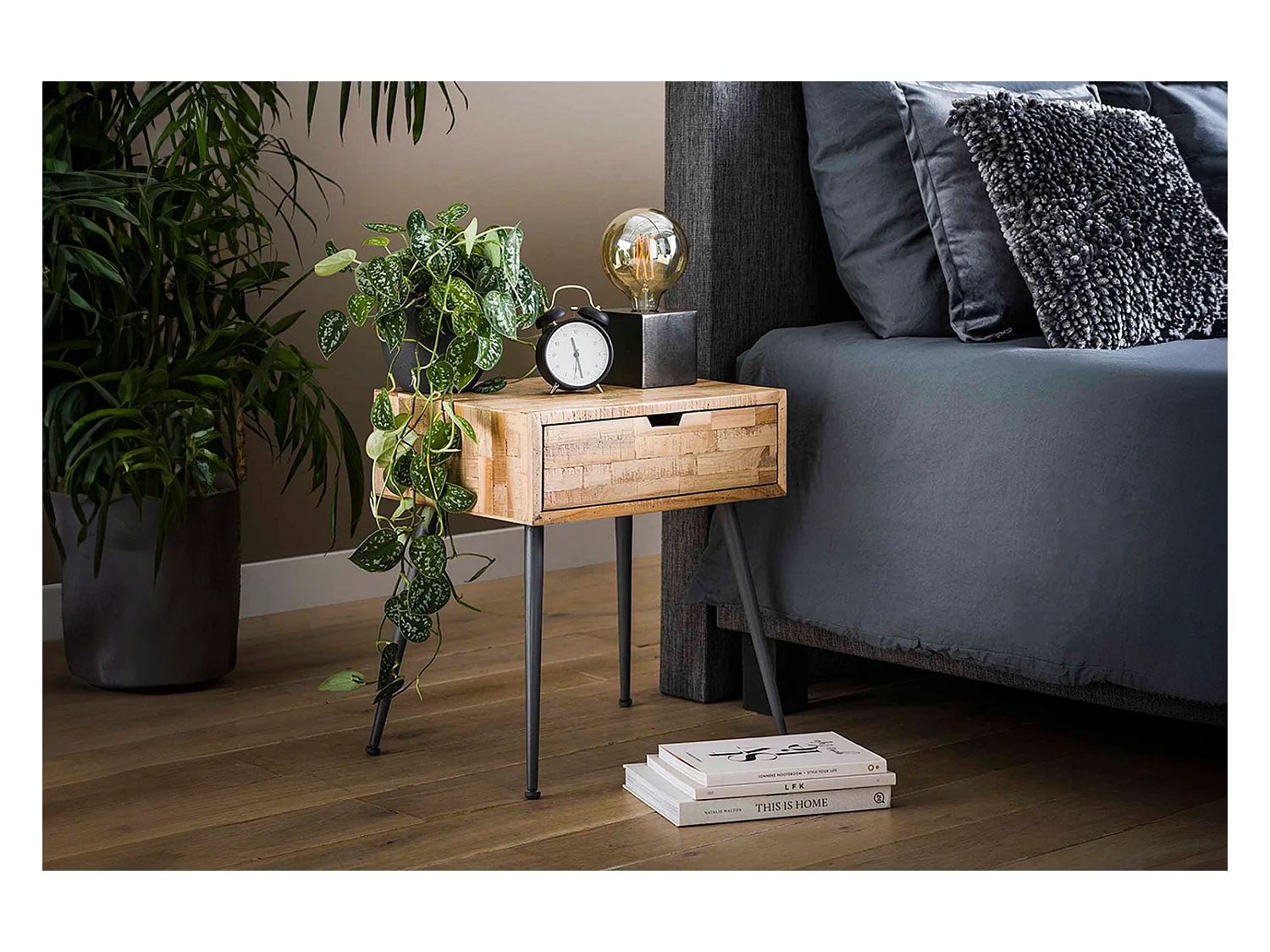 Table de nuit - Bois Bois - 35 x 45 cm - TICAR