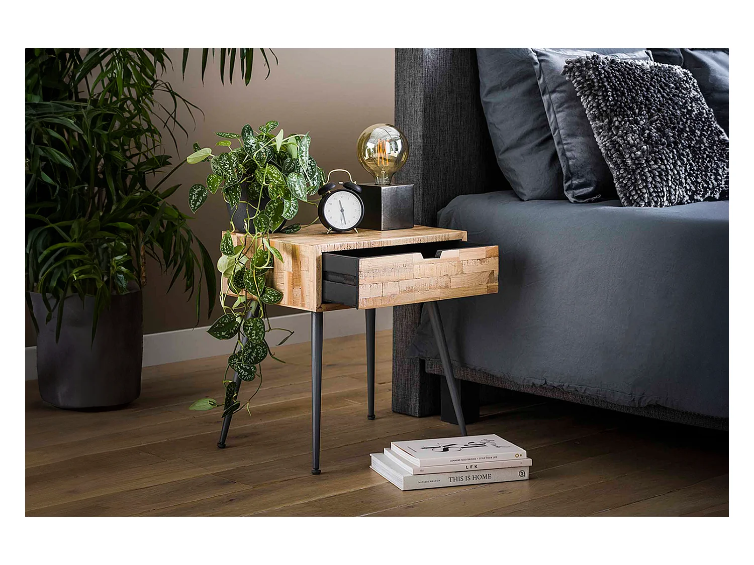 Table de nuit - Bois Bois - 35 x 45 cm - TICAR