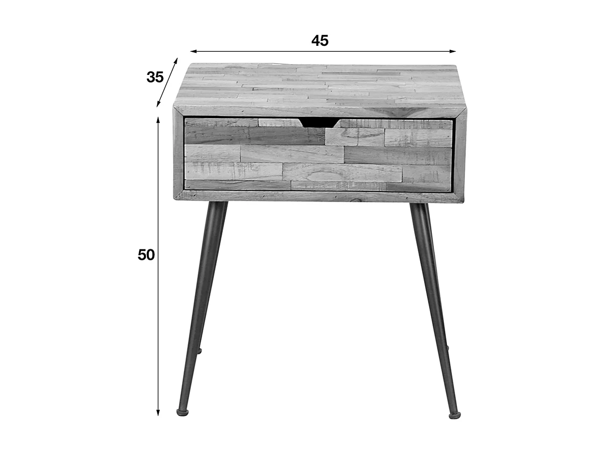 Table de nuit - Bois Bois - 35 x 45 cm - TICAR