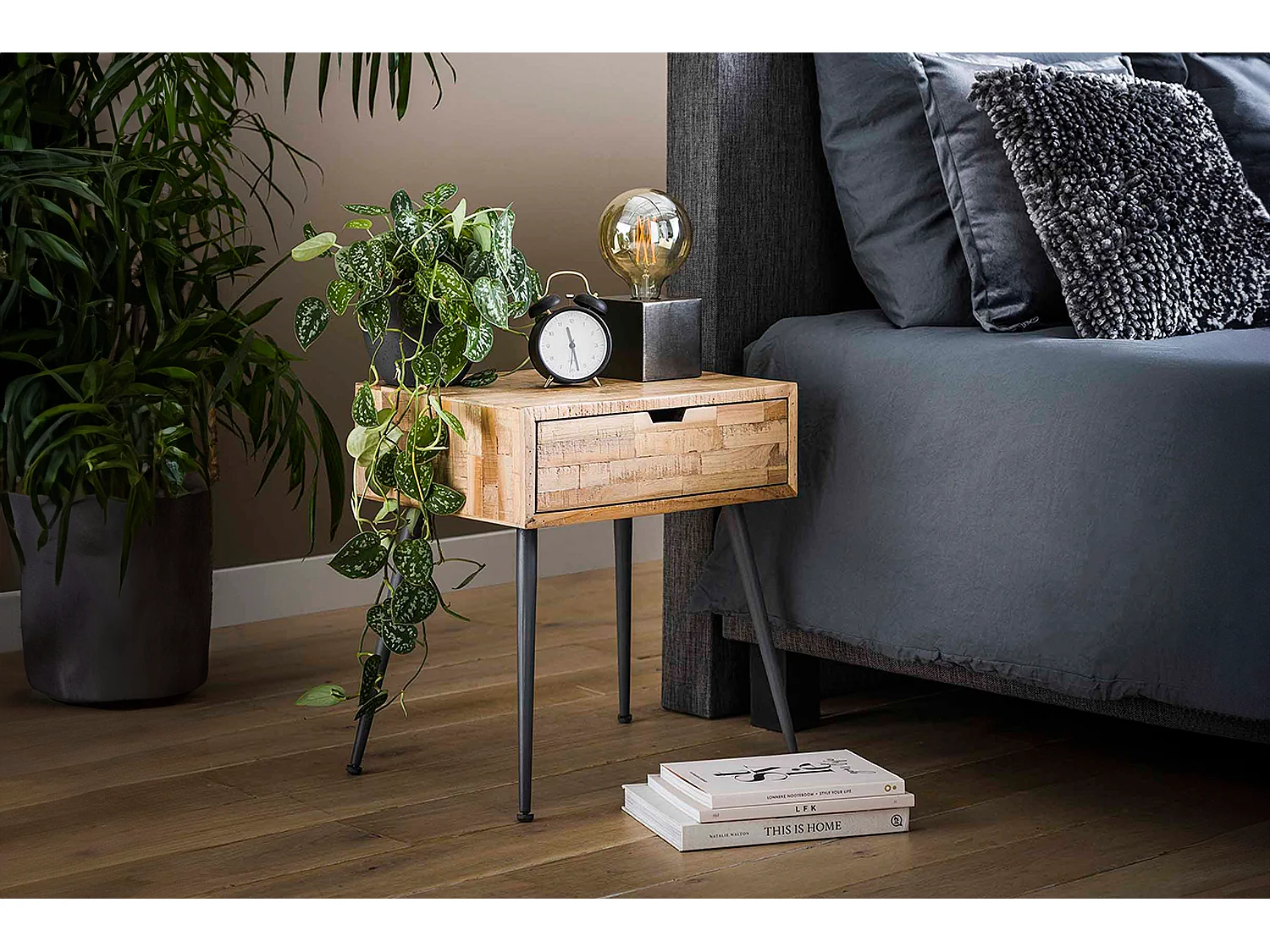 Table de nuit - Bois Bois - 35 x 45 cm - TICAR