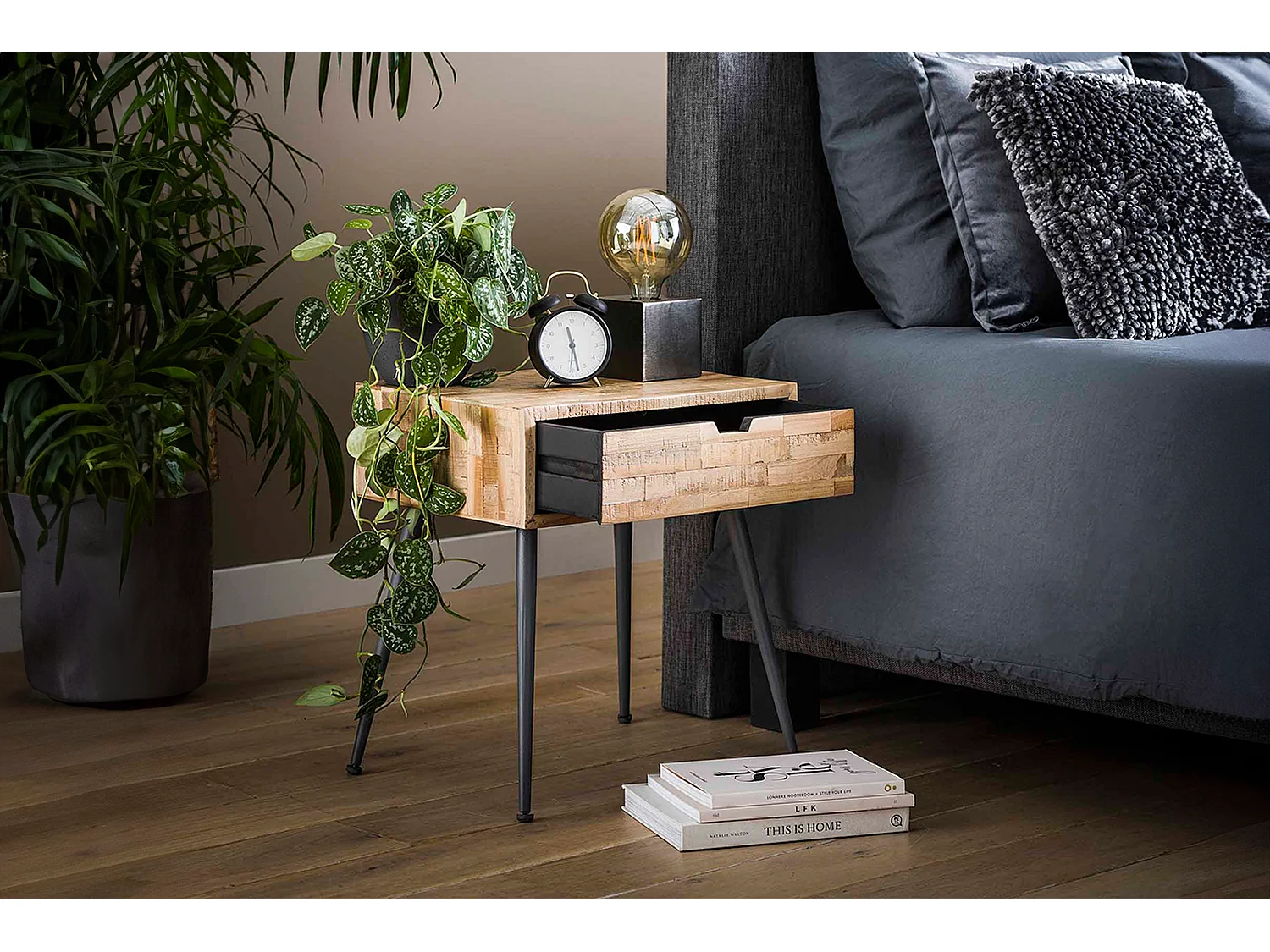 Table de nuit - Bois Bois - 35 x 45 cm - TICAR