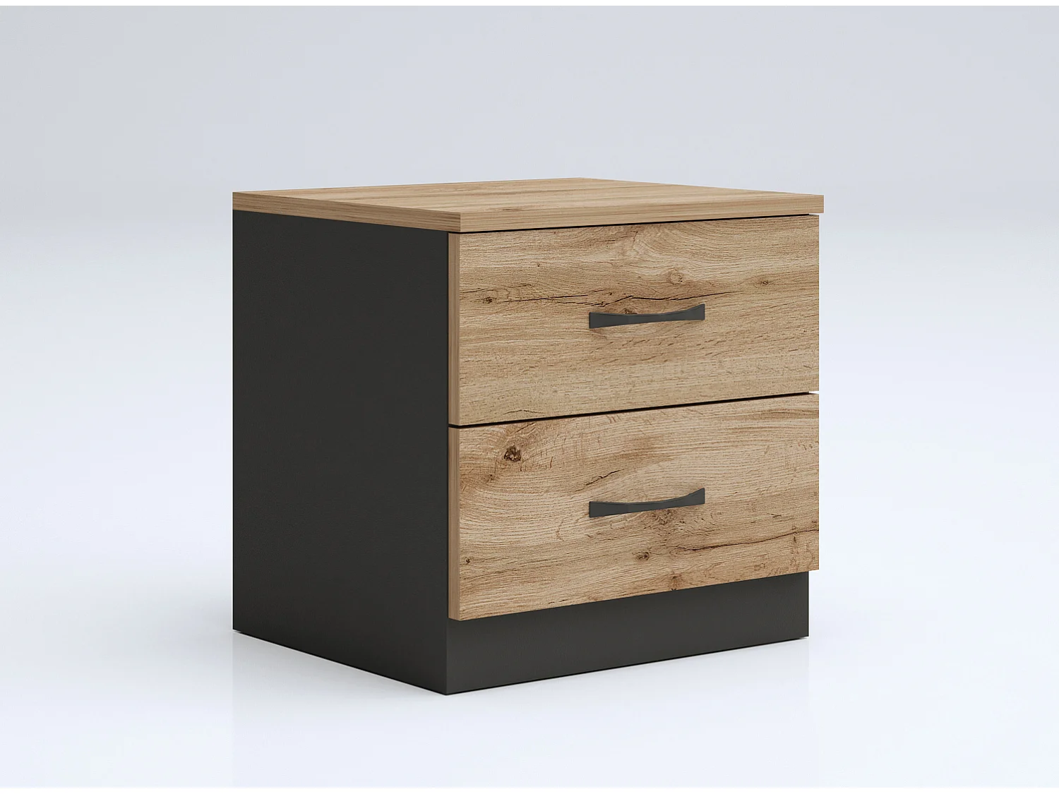 Comodino camera da letto rovere e antracite CGA2