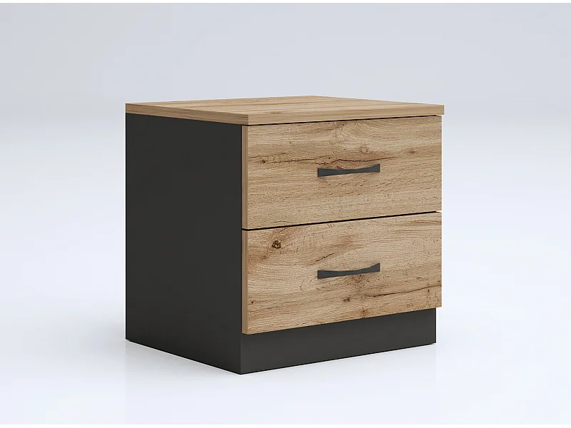 Comodino camera da letto rovere e antracite CGA2
