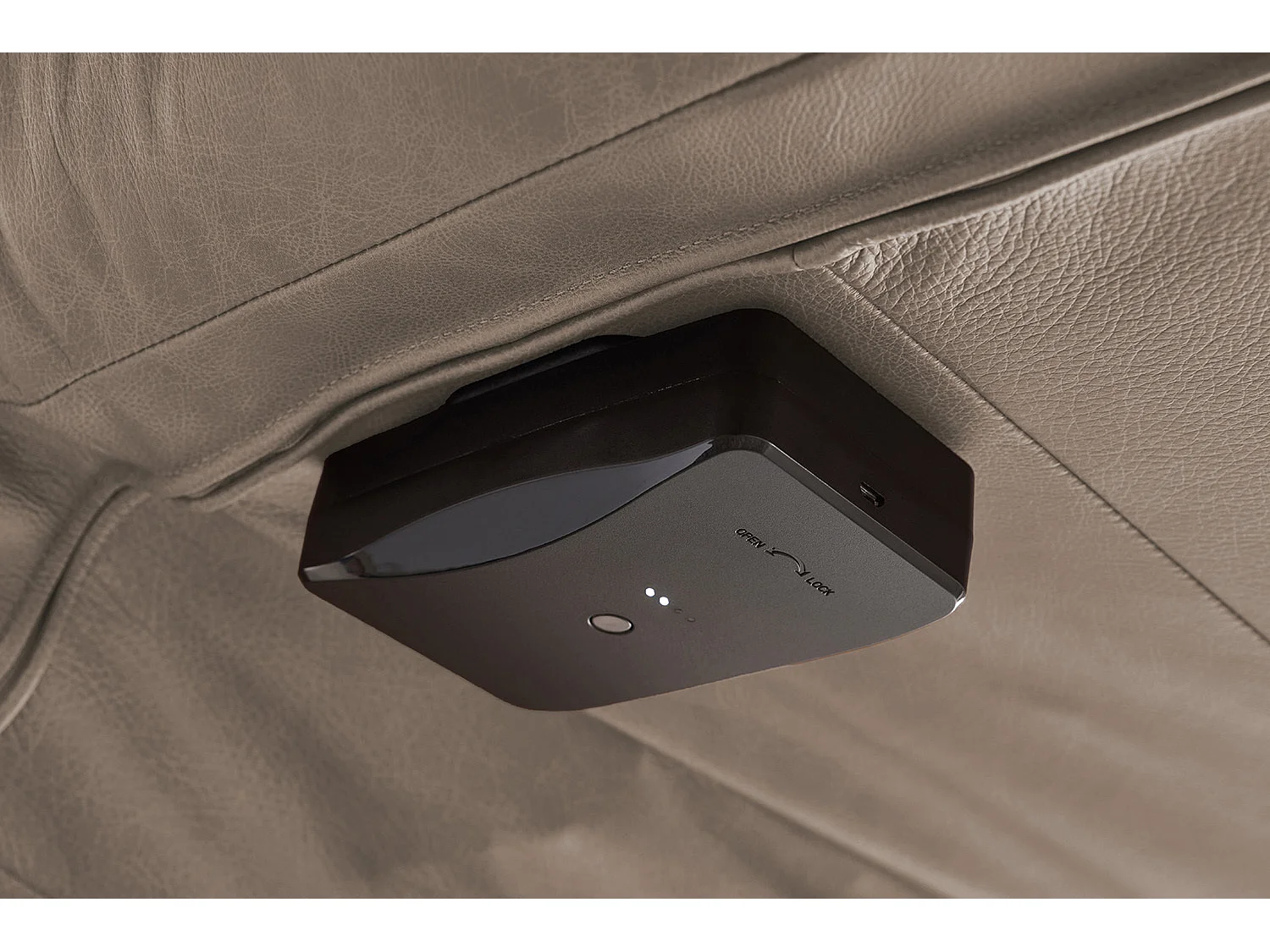 Relaxliege - Grau Leder - LETICIA