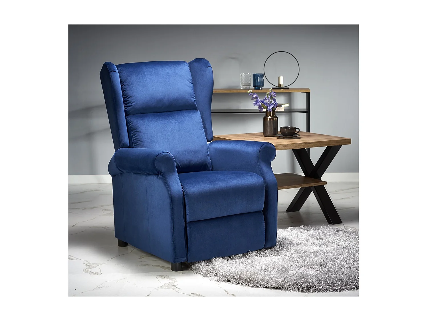 Relax Sessel Agustin/Stoffbezug/Blau