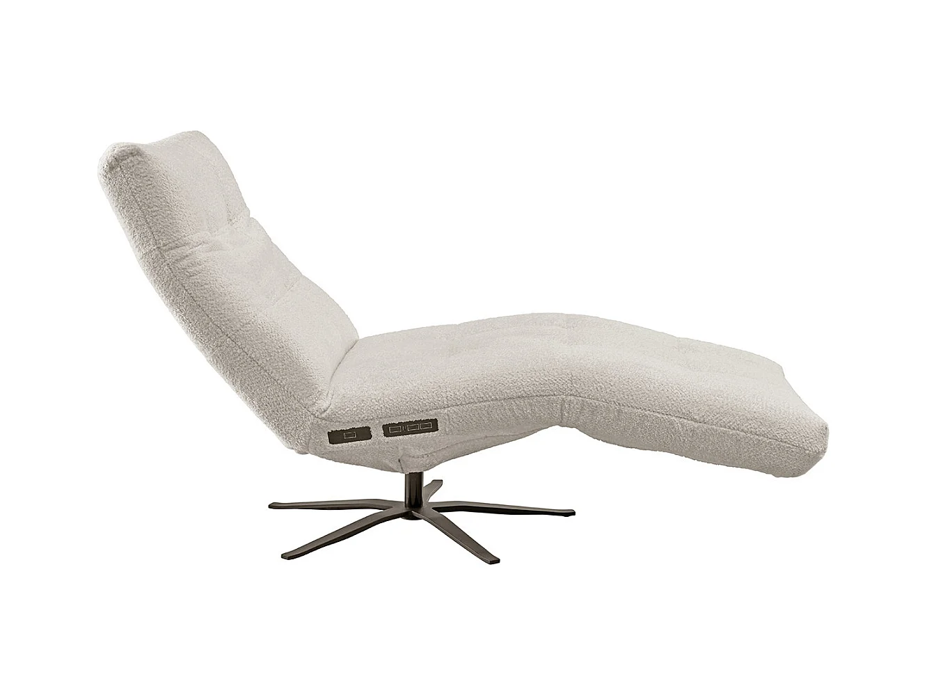 Chaise longue - blanc tissage plat - LETICIA