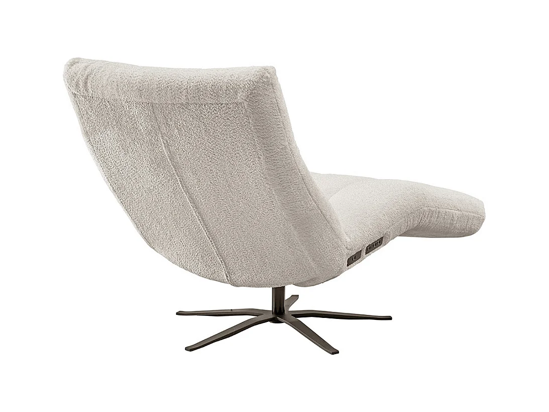 Chaise longue - blanc tissage plat - LETICIA