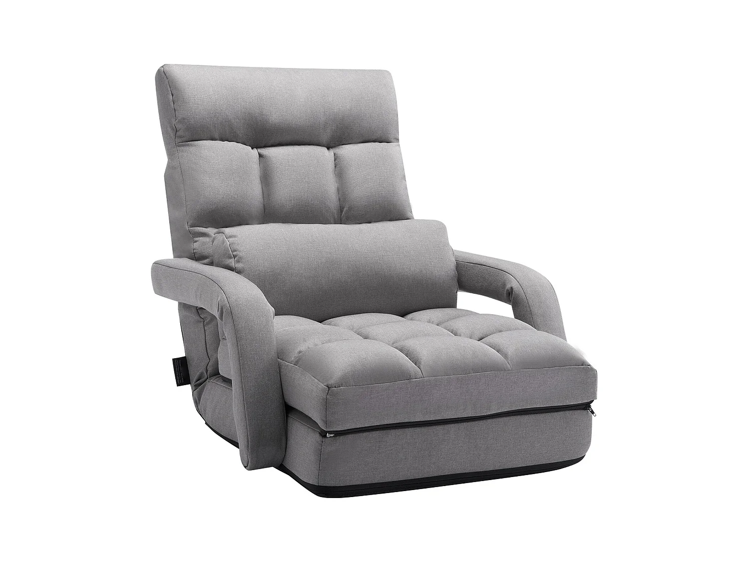 Chaise de Sol SucceBuy Chaise de Sol - 5 Positions Réglables, Accoudoirs - Chaise de Jeu au Sol, Idéal comme Canapé-Lit avec Coussin de Dossier