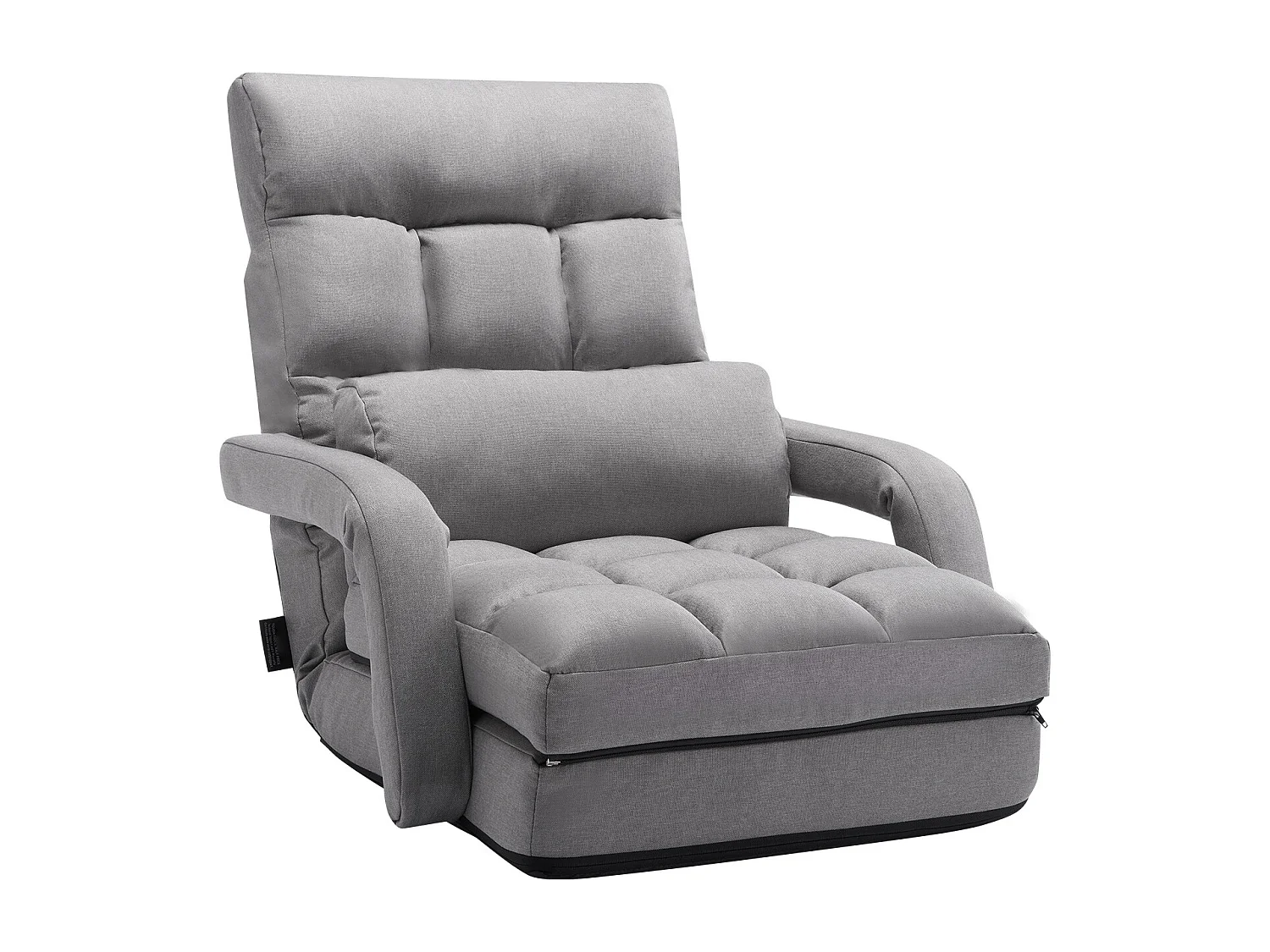 Chaise de Sol SucceBuy Chaise de Sol - 5 Positions Réglables, Accoudoirs - Chaise de Jeu au Sol, Idéal comme Canapé-Lit avec Coussin de Dossier