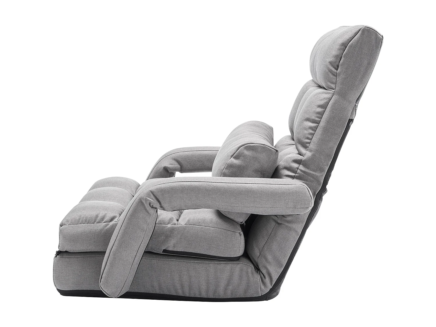 Chaise de Sol SucceBuy Chaise de Sol - 5 Positions Réglables, Accoudoirs - Chaise de Jeu au Sol, Idéal comme Canapé-Lit avec Coussin de Dossier