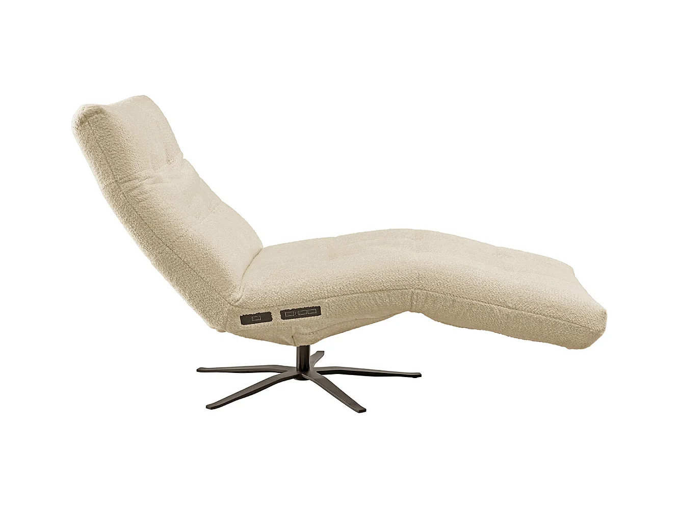 Chaise longue - beige tissage plat - LETICIA