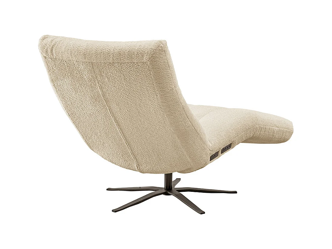 Chaise longue - beige tissage plat - LETICIA
