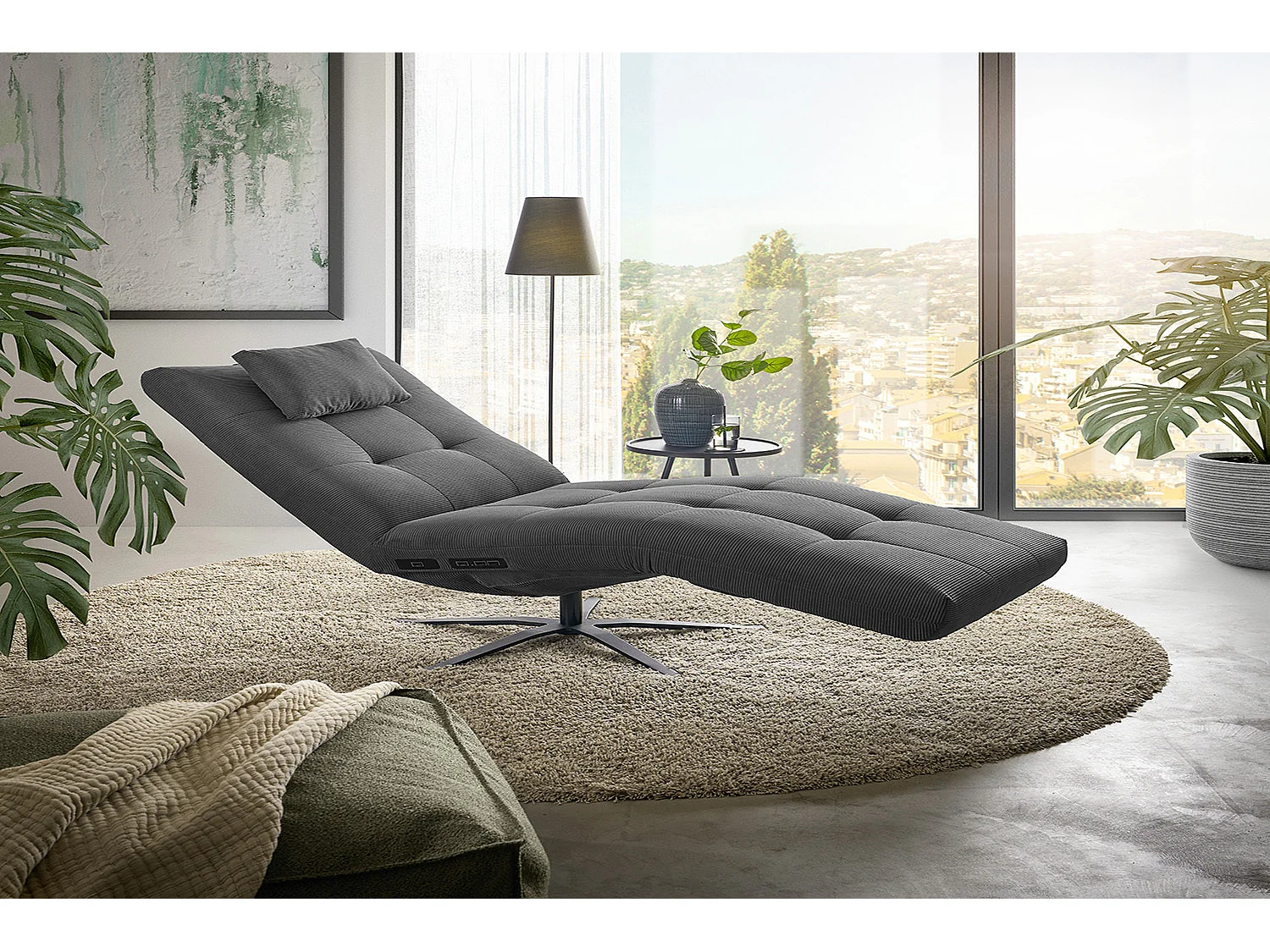 Relaxliege - Anthrazit Cord - LETICIA