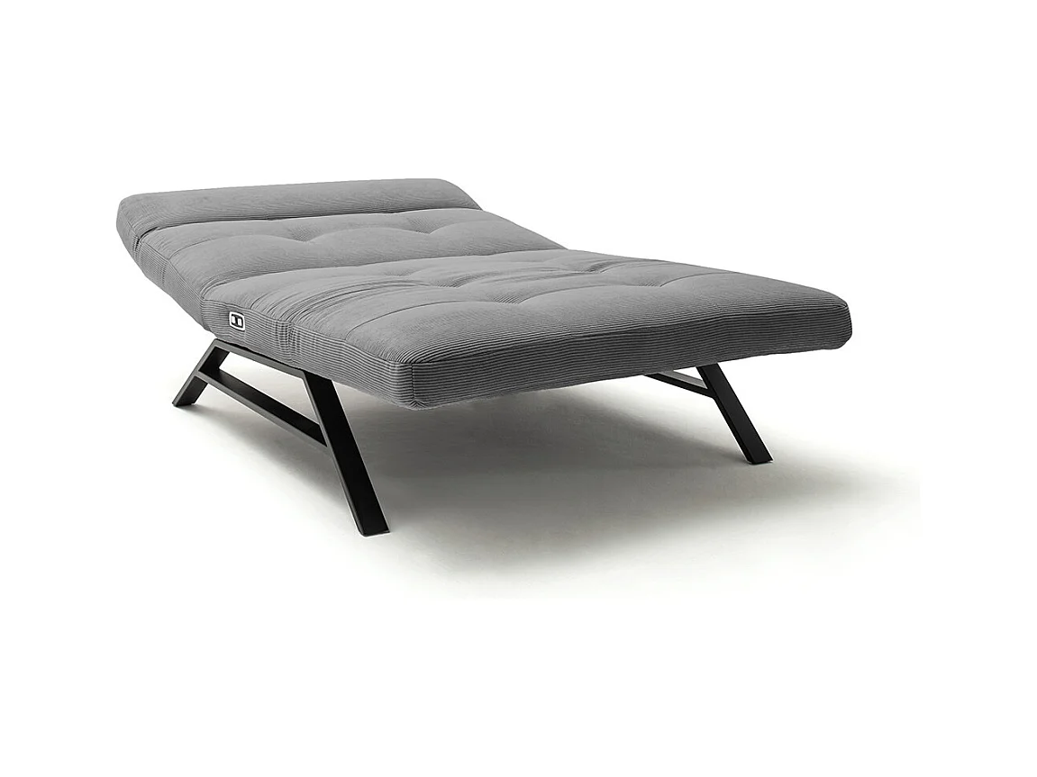 Chaise longue - Gris Velours côtelé - AMERIVA