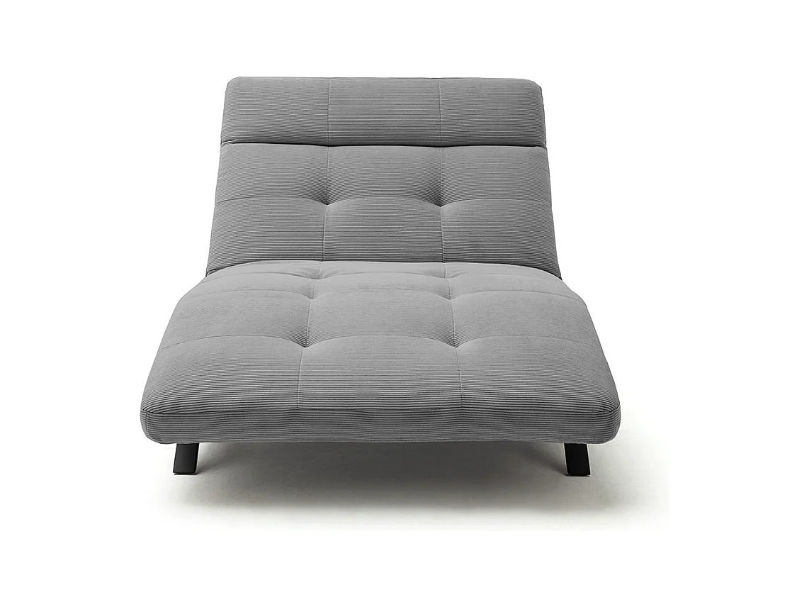 Chaise longue - Gris Velours côtelé - AMERIVA