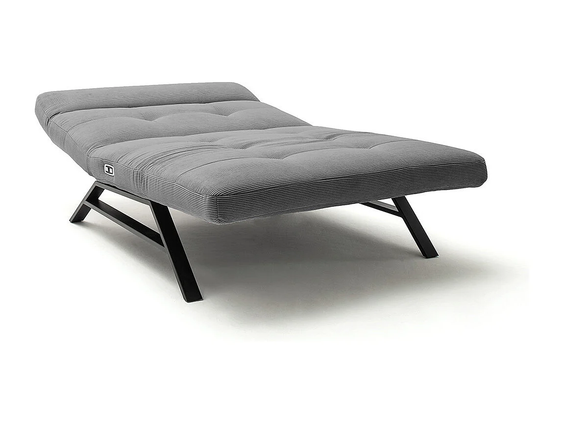 Chaise longue - Gris Velours côtelé - AMERIVA