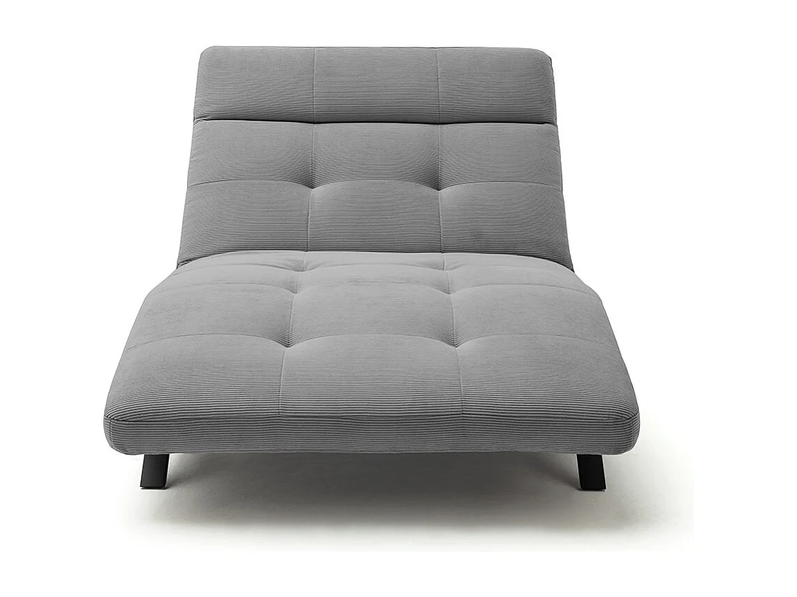 Chaise longue - Gris Velours côtelé - AMERIVA